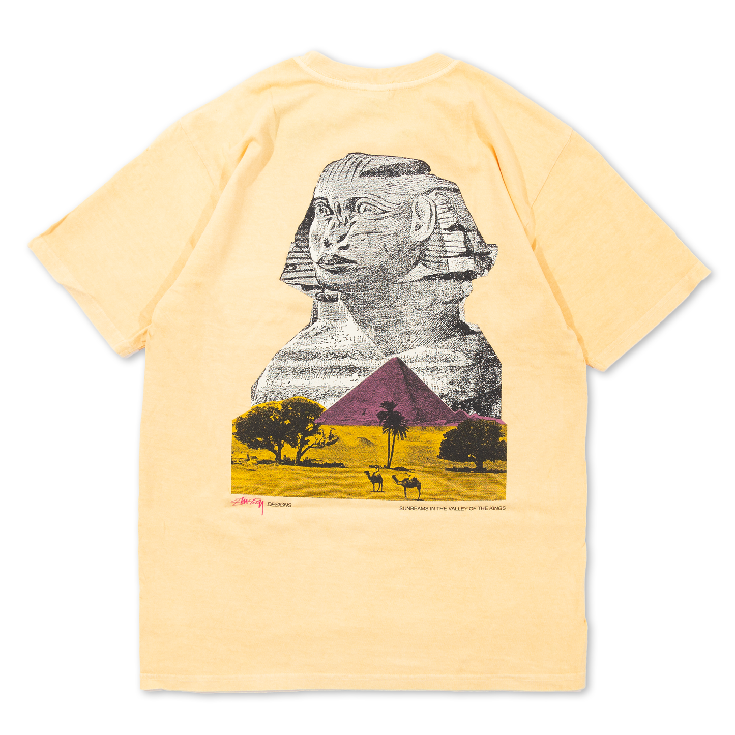 Stüssy Sphinx Pigment Dyed T-Shirt - Peach
