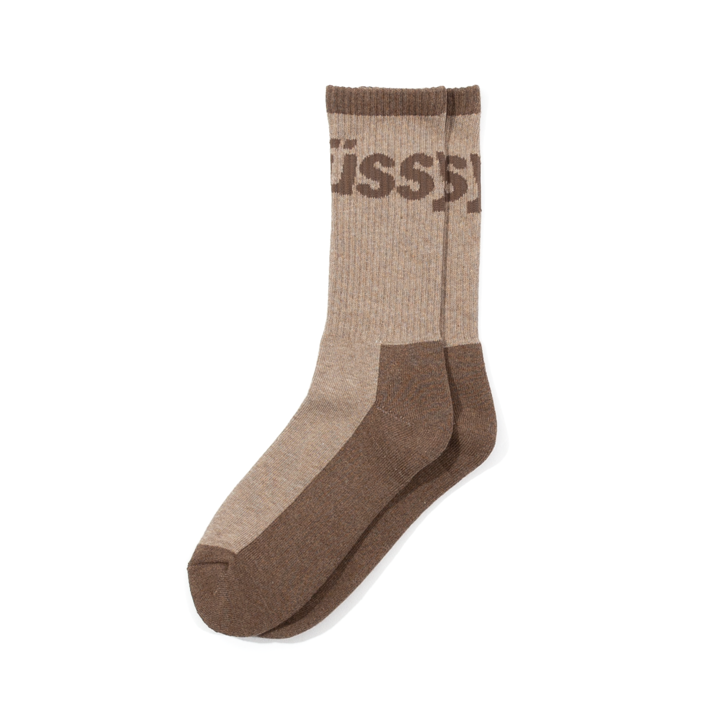 Stüssy Logo Jacquard Trail Socks - Brown