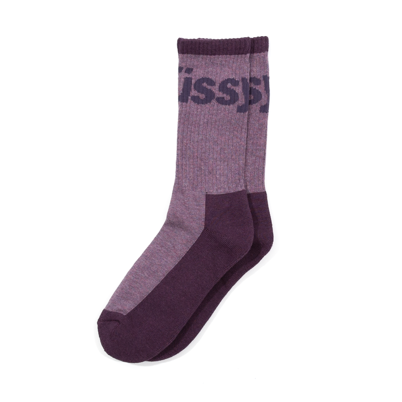 Stüssy Logo Jacquard Trail Socks - Purple