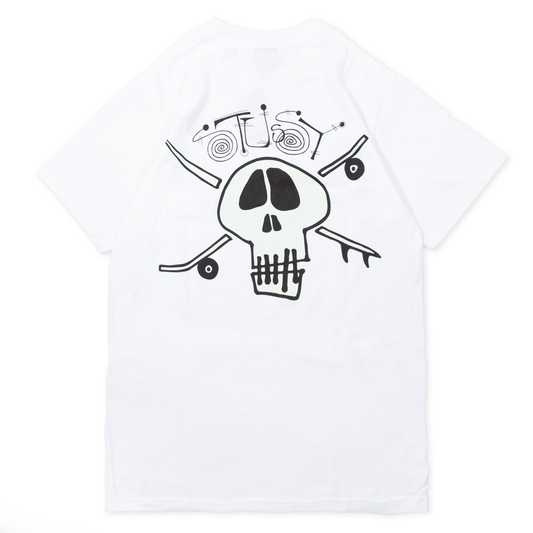 Stüssy Surf Skate Skull T-Shirt - White