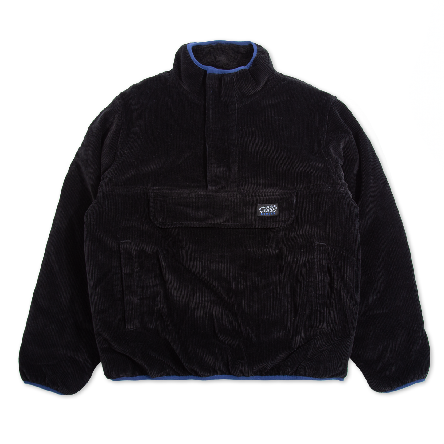 Stüssy Corduroy Mock Pullover - Black