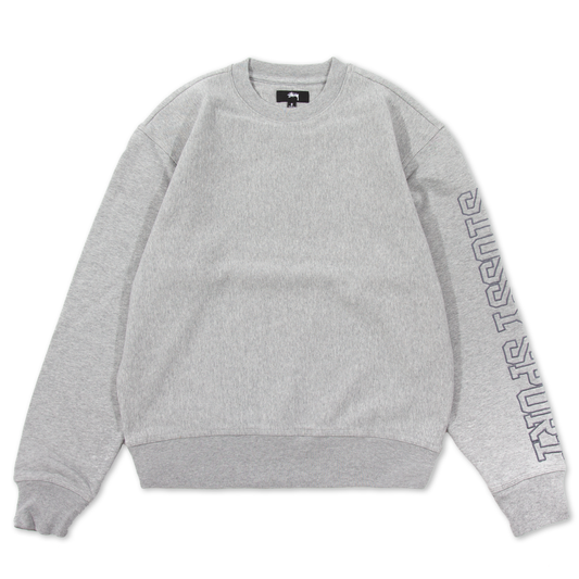 Stüssy Sport Applique Crew - Grey Heather