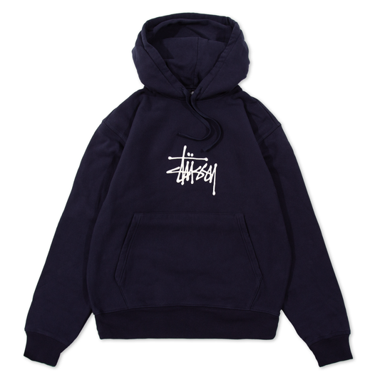 Stüssy Basic Applique Hoodie - Navy