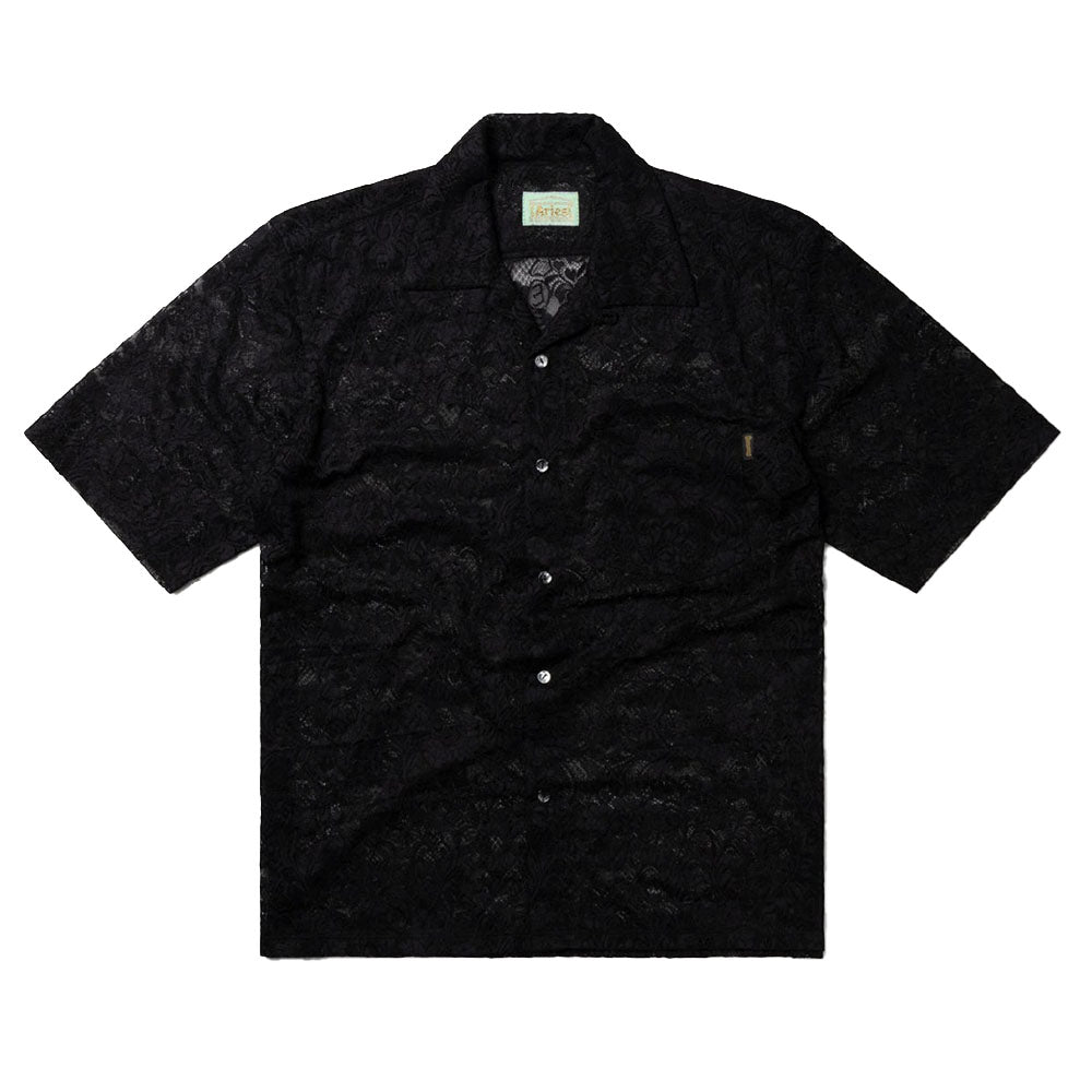 Aries Arise Lace Hawaiian Shirt - Black