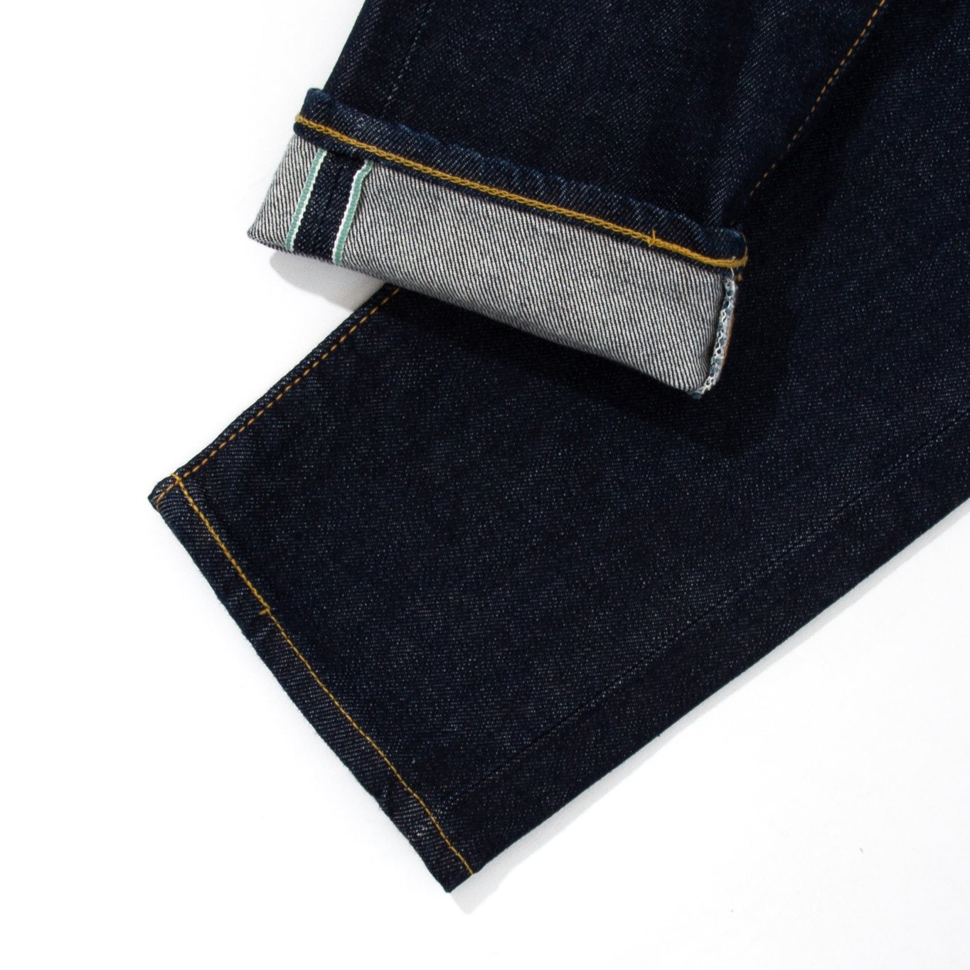 Edwin Slim Tapered Green/White Selvage Kaihara Blue Stretch Jean - Denim Blue