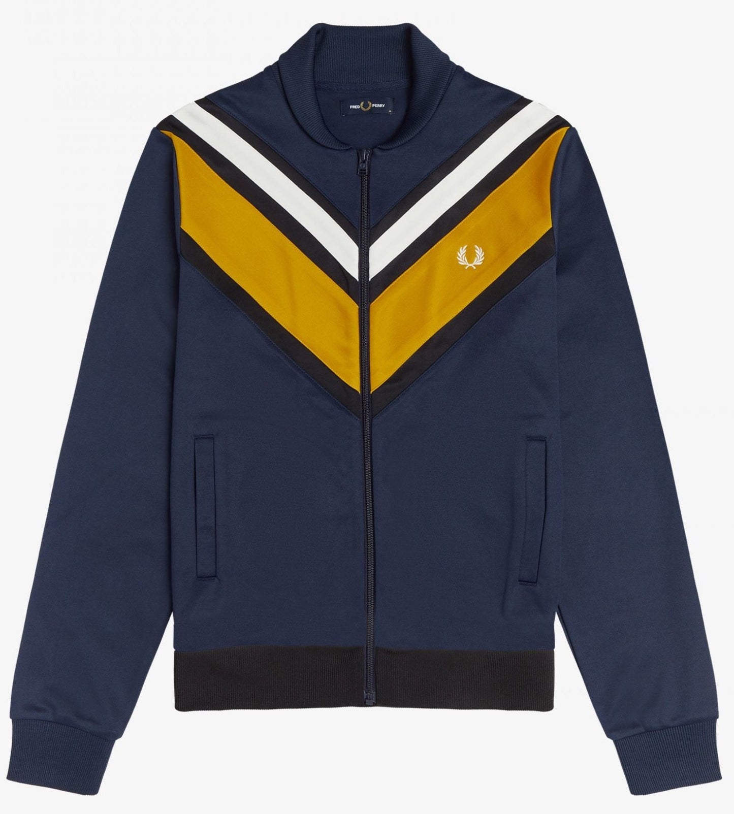 Fred Perry V-Panel Track Top - Dark Carbon