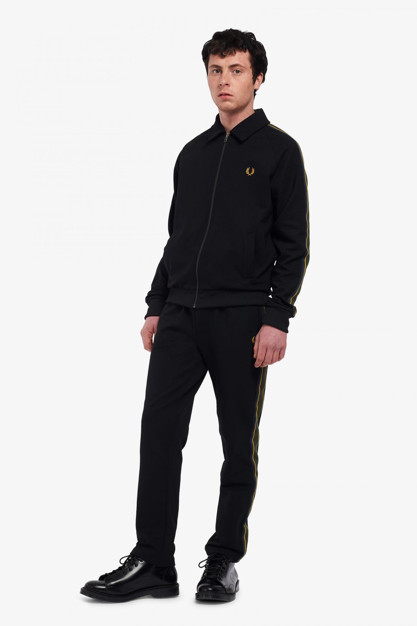 Fred Perry Striped Tape Tricot Jacket - Black