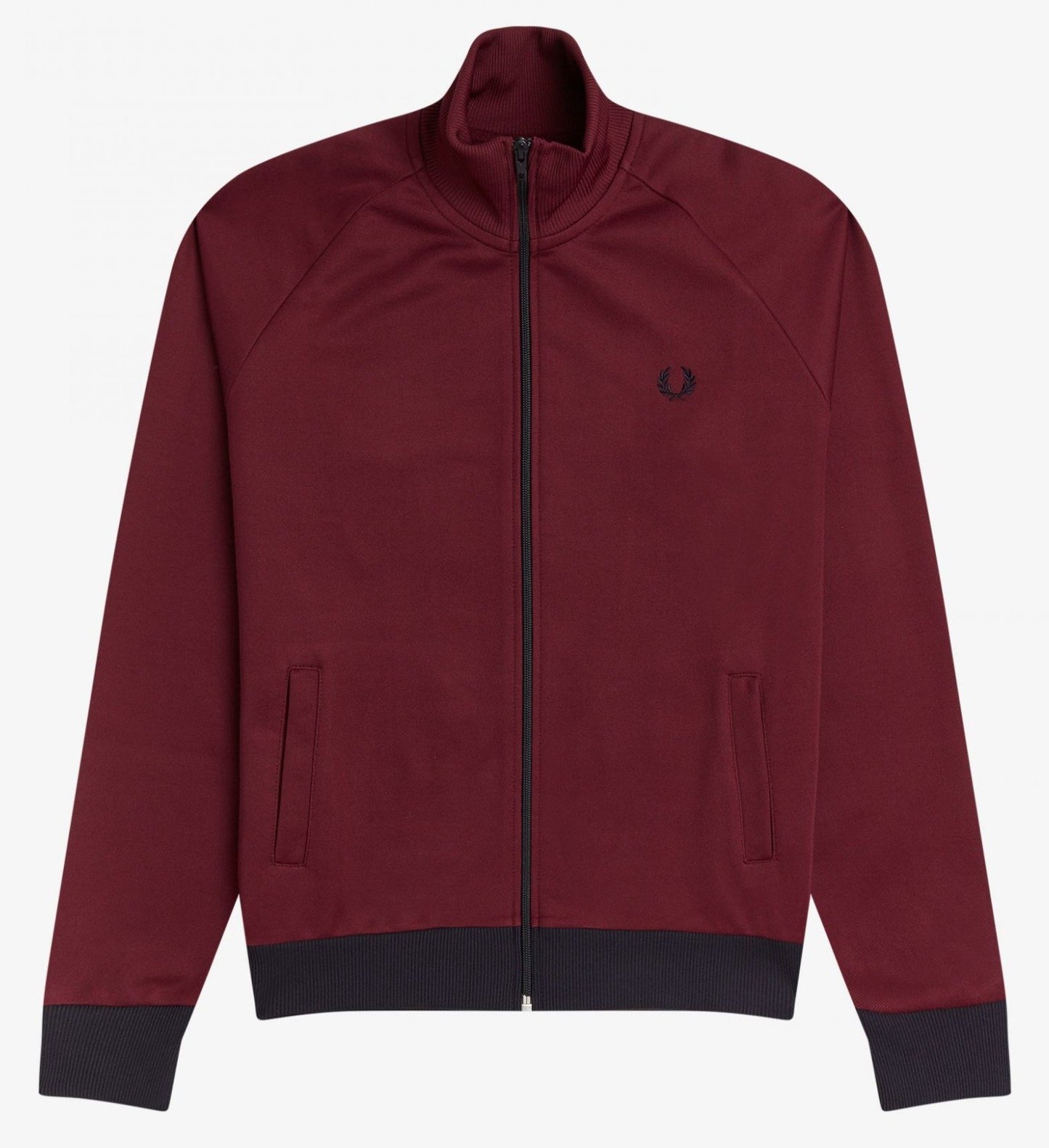Fred Perry Contrast Trim Track Jacket - Aubergine