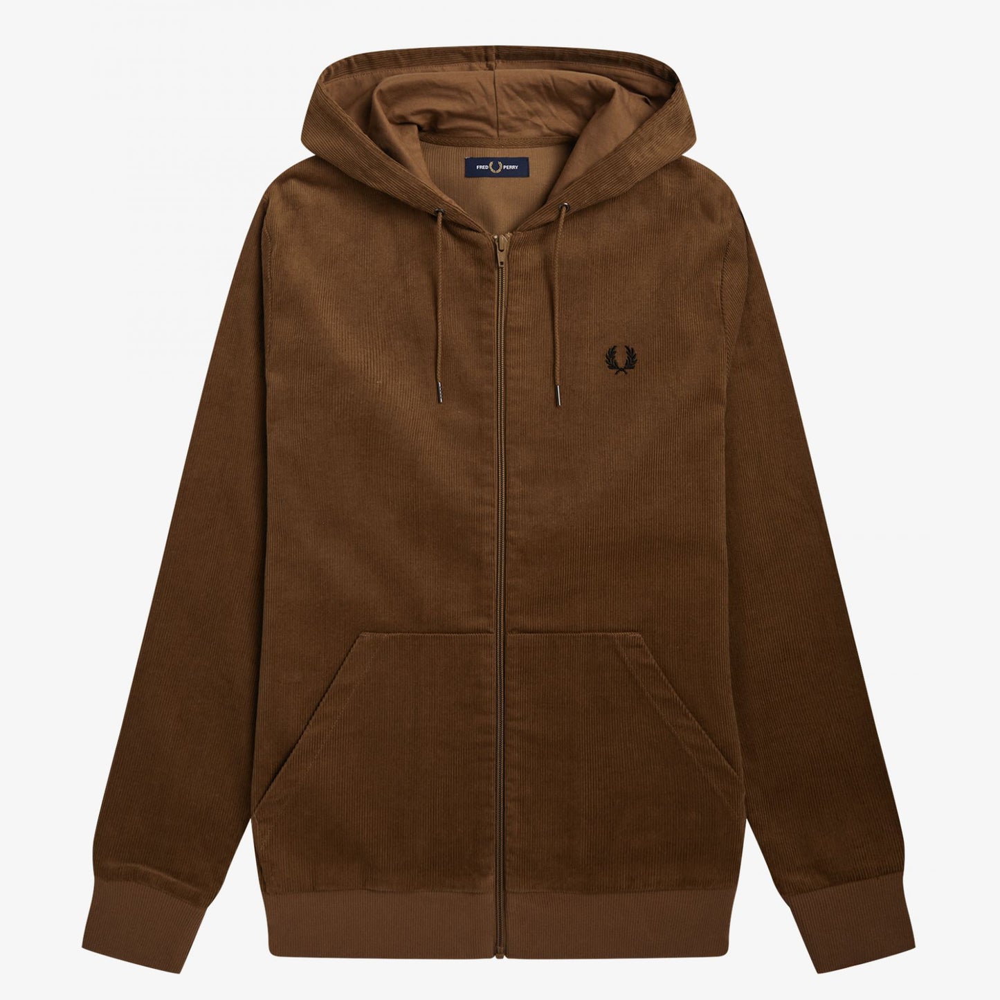 Fred Perry Cord Hooded Track Jacket - Shaded Stone
