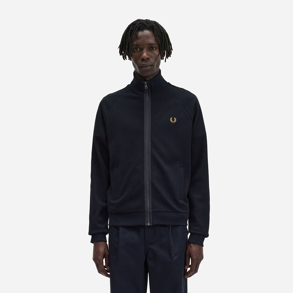 Fred Perry Knitted Tape Track Jacket - Black