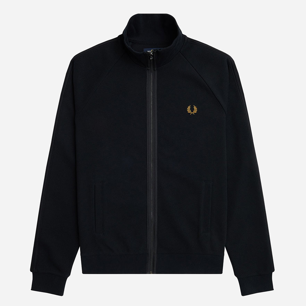 Fred Perry Knitted Tape Track Jacket - Black