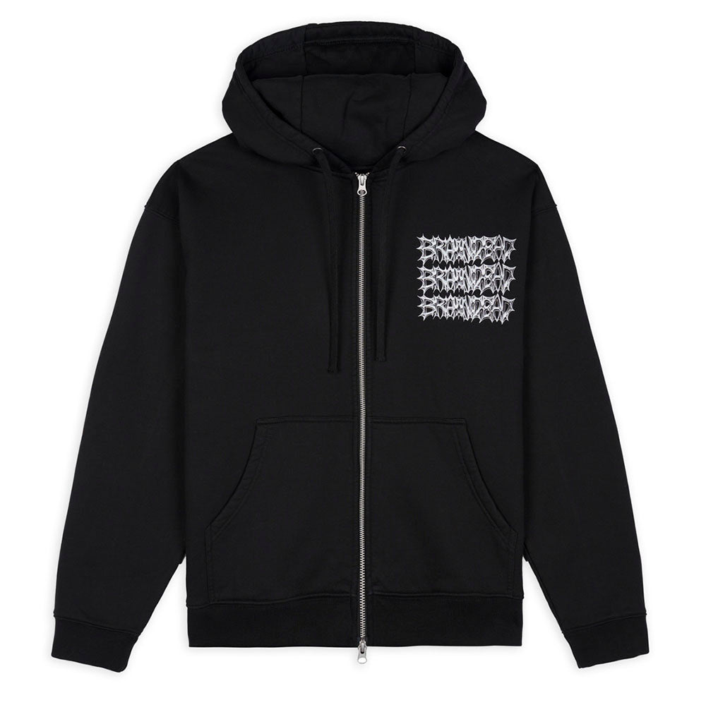 Brain Dead Jiblets Zip Up Hoodie - Black