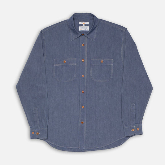 Nudie Jeans Co. Julian Chambray Worker Shirt - Indigo