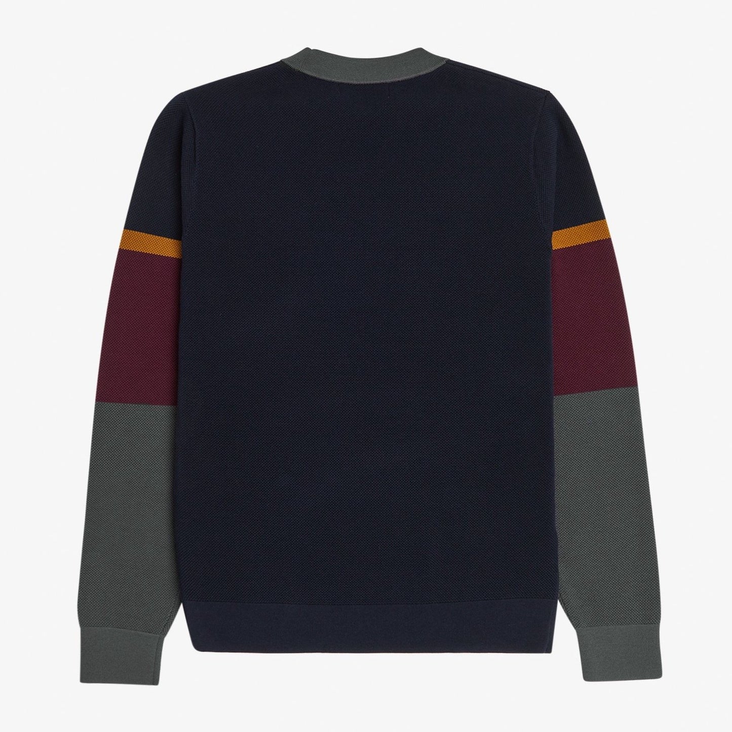 Fred Perry Colour Block Crew Neck Jumper - Navy