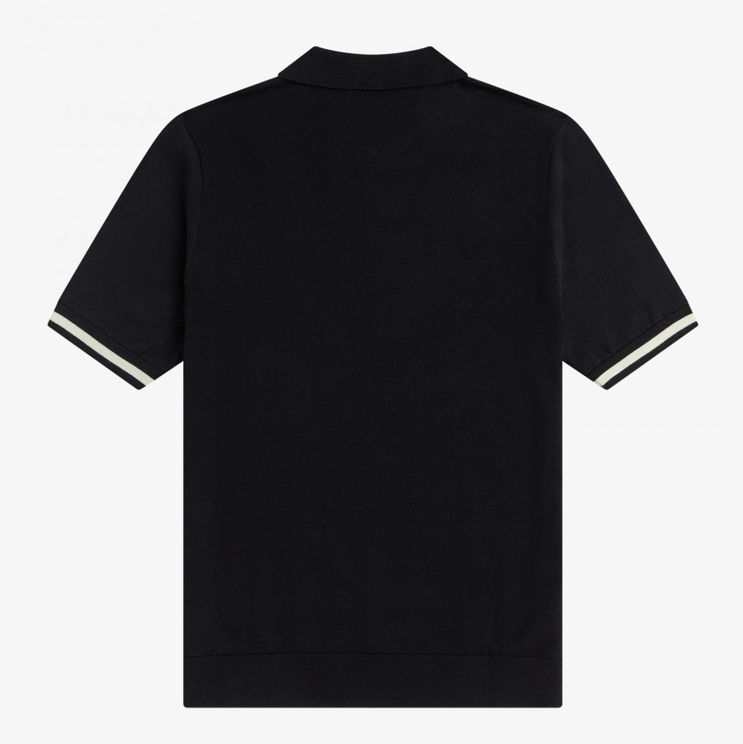 Fred Perry Tipping Texture Knitted Shirt - Black