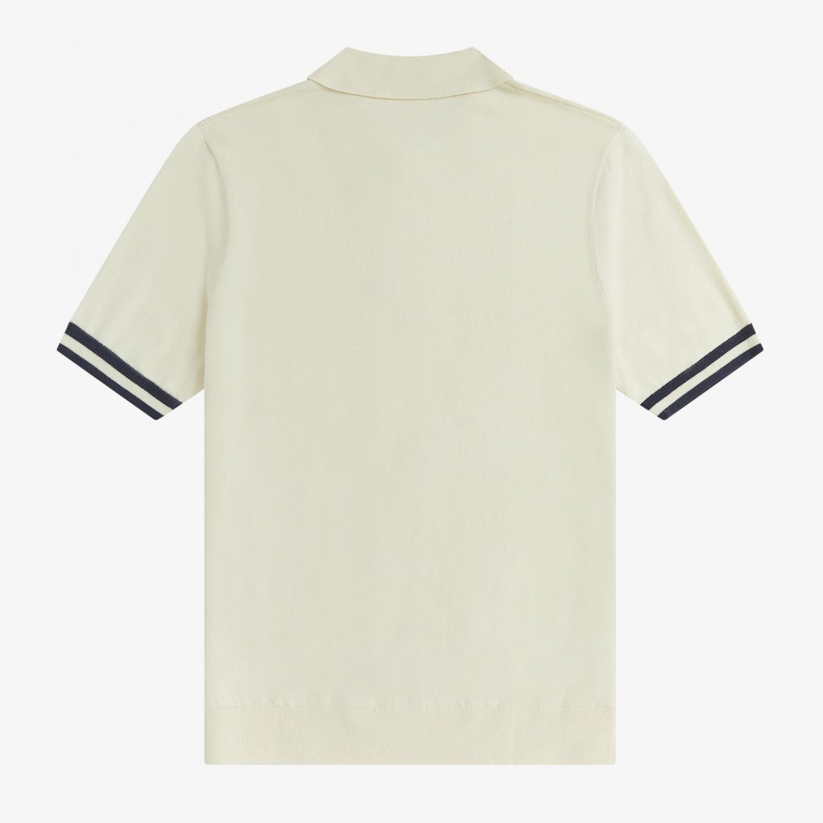 Fred Perry Tipping Texture Knitted Shirt - Ecru