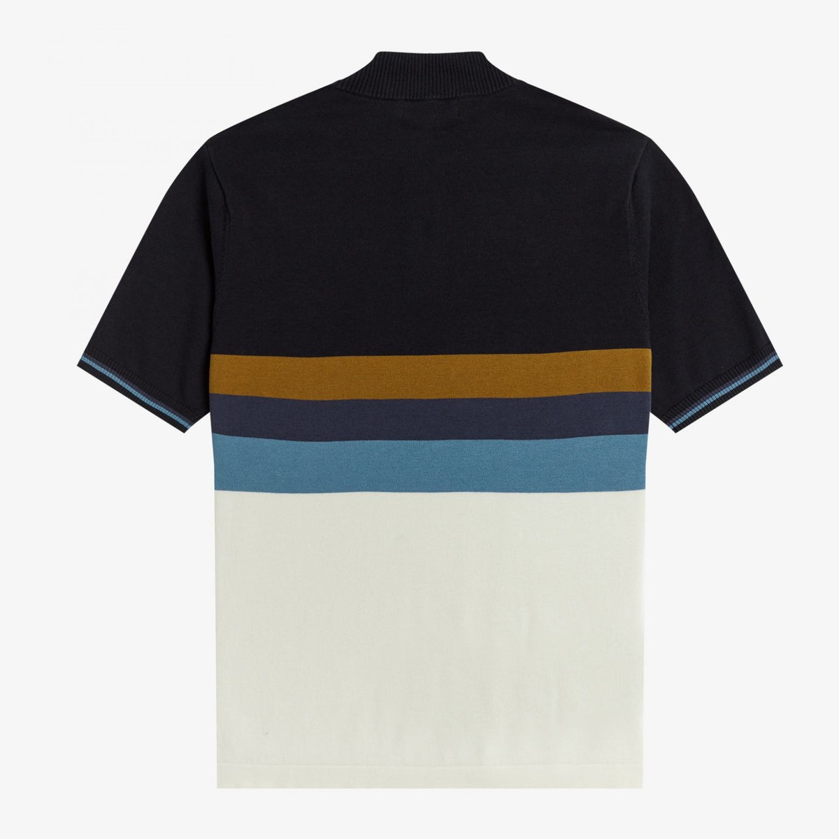 Fred Perry Funnel Neck Knitted Shirt - Ecru