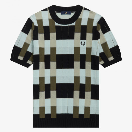 Fred Perry Jacquard Knitted T-Shirt