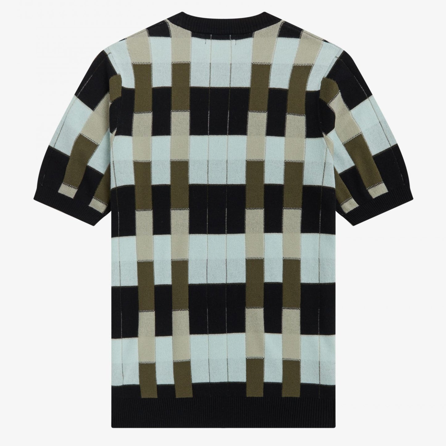 Fred Perry Jacquard Knitted T-Shirt - Black