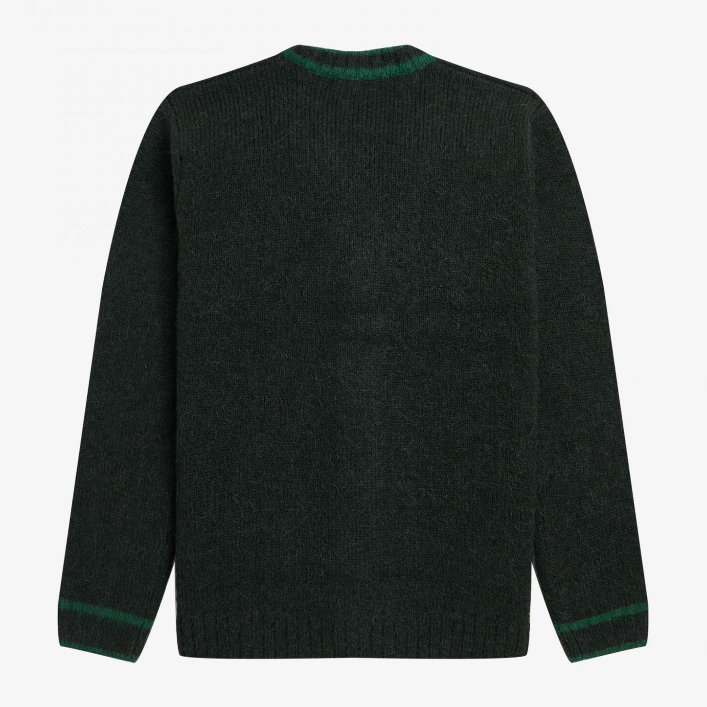 Fred Perry Alpaca Blend Cardigan - Night Green