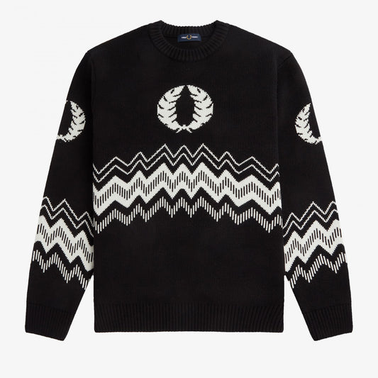Fred Perry Jacquard Crew Neck Jumper
