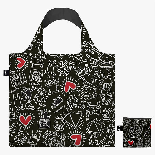 LOQI Keith Haring Black Pattern Bag - Multi