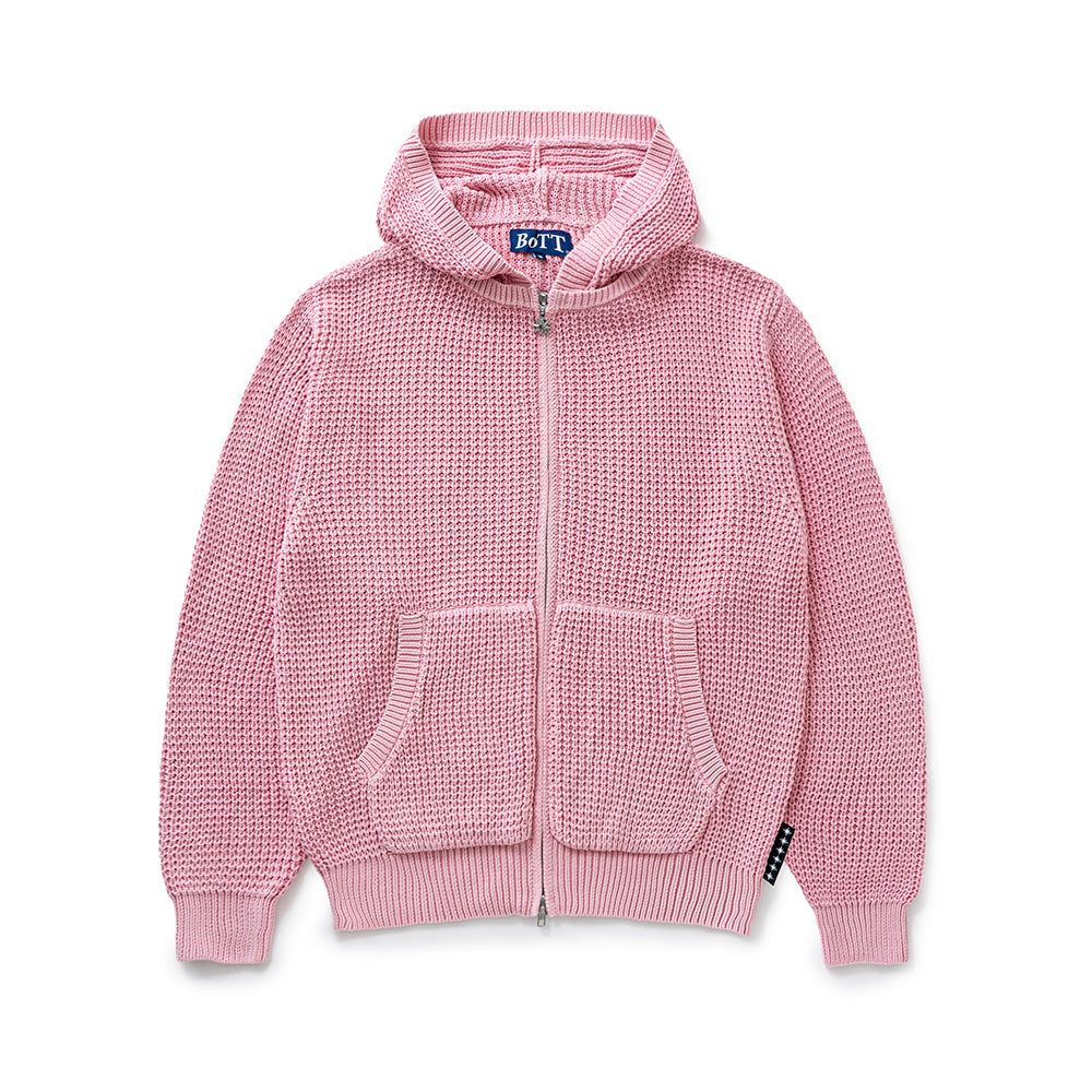 BOTT Knit Zip Hoodie - Pink