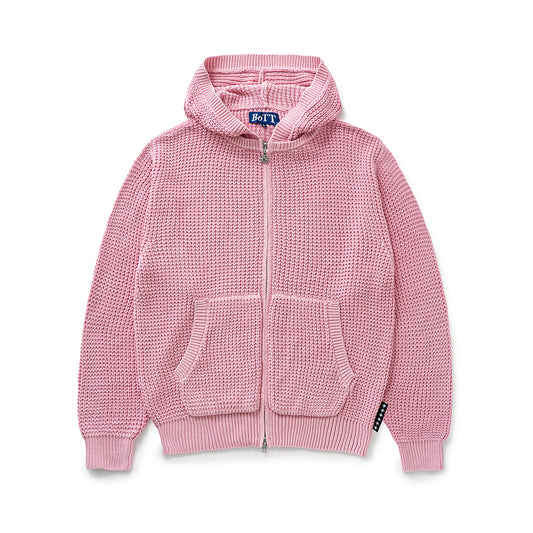BOTT Knit Zip Hoodie - Pink