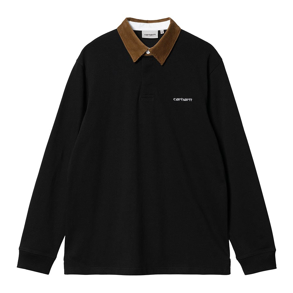 Carhartt WIP LS Cord Rugby Shirt - Black Hamilton Brown