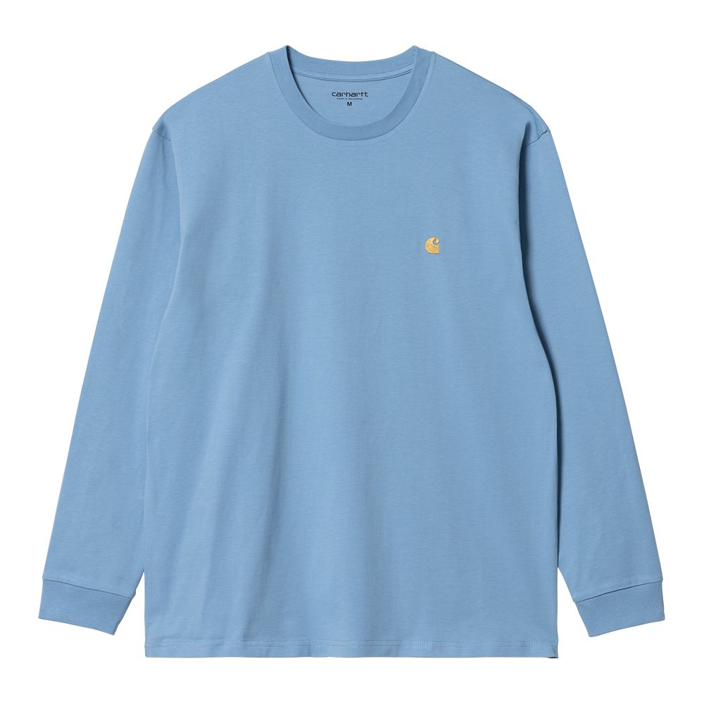Carhartt WIP LS Chase T-Shirt - Piscine Gold