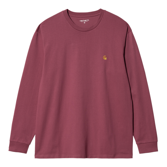 Carhartt WIP LS Chase T-Shirt - Amarone Gold