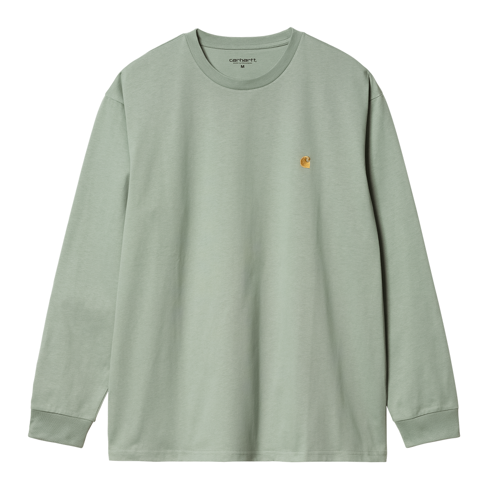 Carhartt WIP LS Chase T-Shirt - Glassy Teal Gold