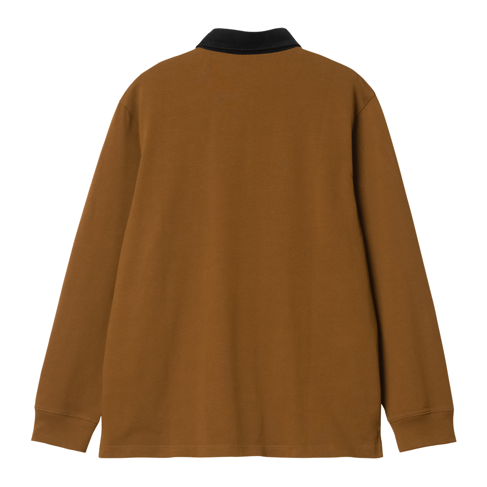 Carhartt WIP LS Cord Rugby Shirt - Deep Hamilton Brown Black