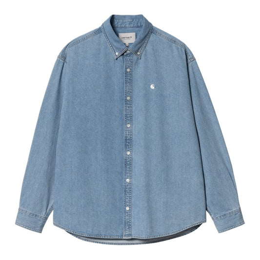 Carhartt WIP L/S Lucas Shirt - Blue Bleached
