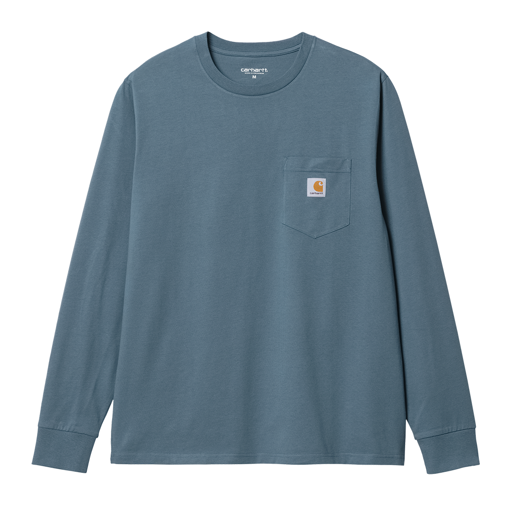 Carhartt WIP LS Pocket T-Shirt - Storm Blue