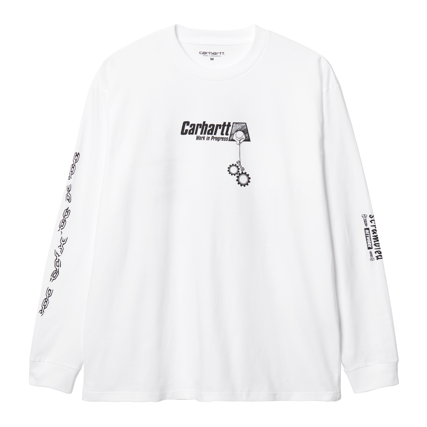 Carhartt WIP LS Scramble T-Shirt - White Black