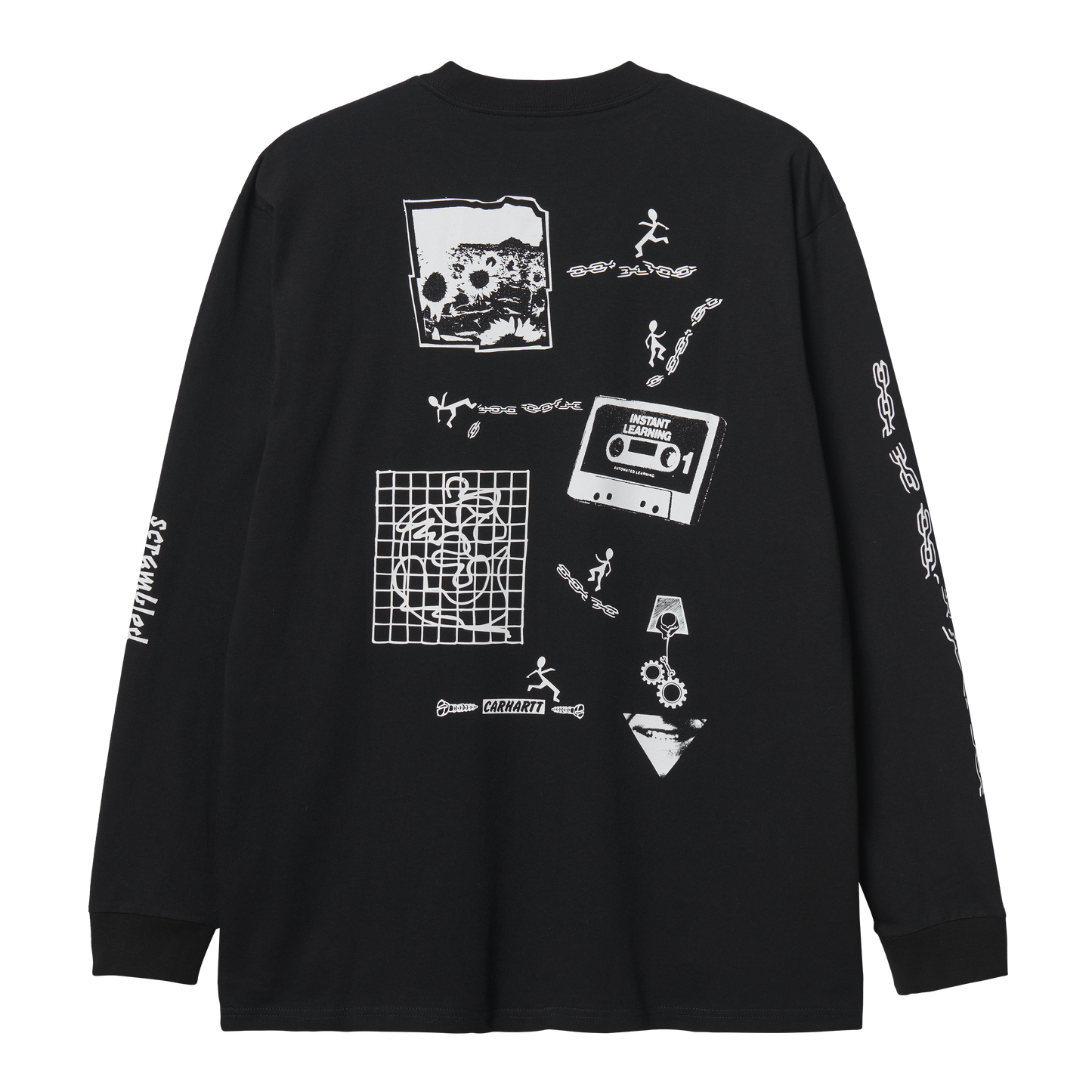Carhartt WIP LS Scramble T-Shirt - Black White
