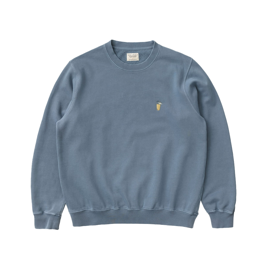 Nudie Jean Co. Lasse Pina Colada Sweatshirt - 50'S Blue