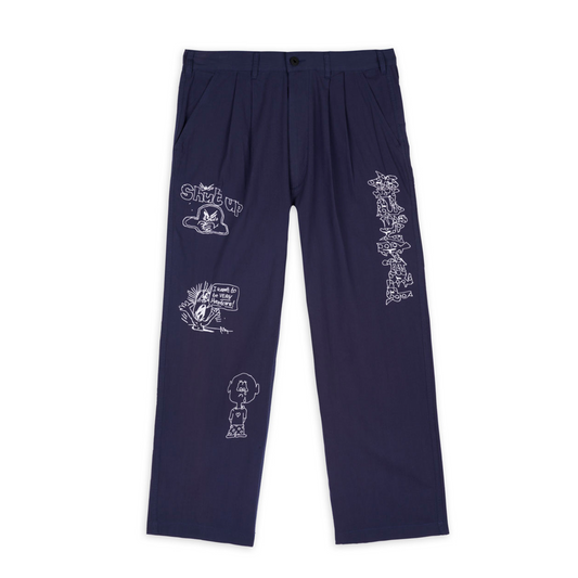 Brain Dead Leomi Resort Pant - Navy