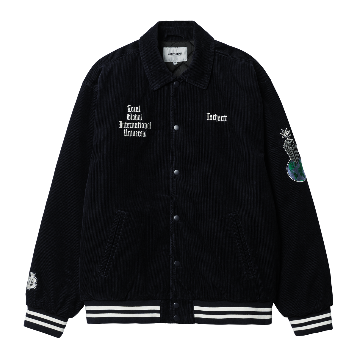 Carhartt WIP Letterman Jacket - Dark Navy Wax