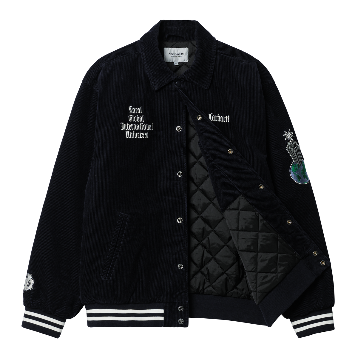 Carhartt WIP Letterman Jacket - Dark Navy Wax