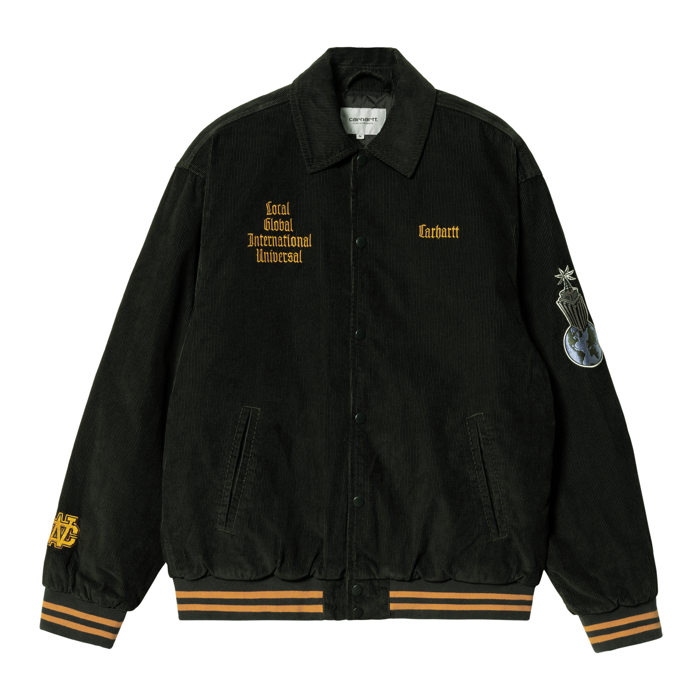 Carhartt WIP Letterman Jacket - Dk Cedar Ochre