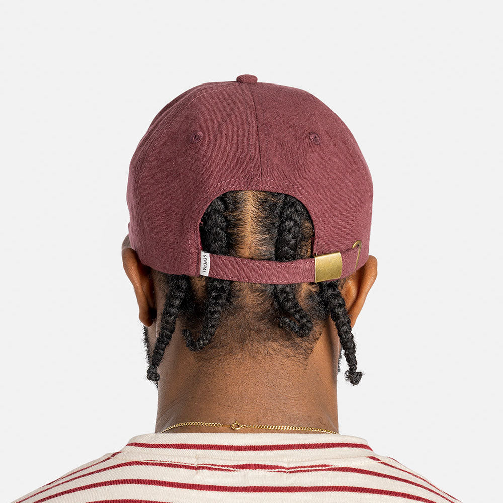 General Admission Linen Cap - Burgundy