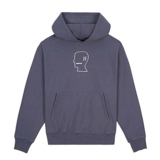 Brain Dead BD Logo Head Hoodie - Slate
