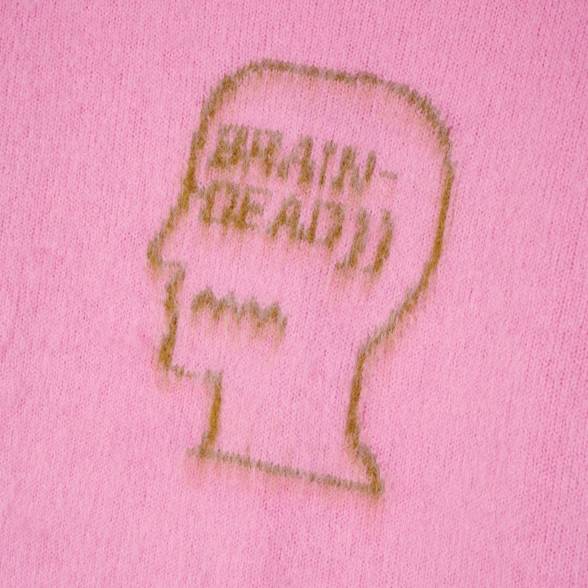 Brain Dead Superfuzz Logohead Sweater - Fuchsia