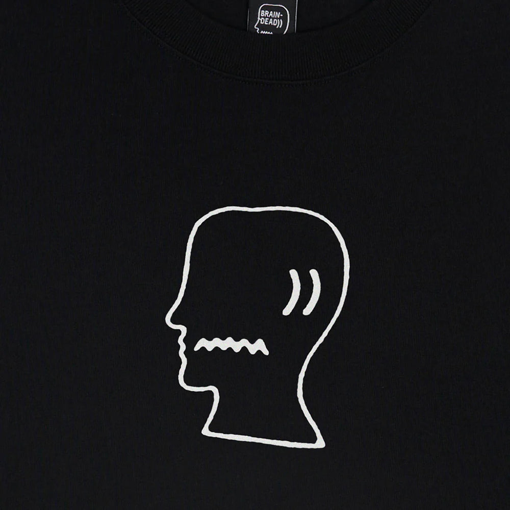 Brain Dead BD Logo Head T-Shirt - Black