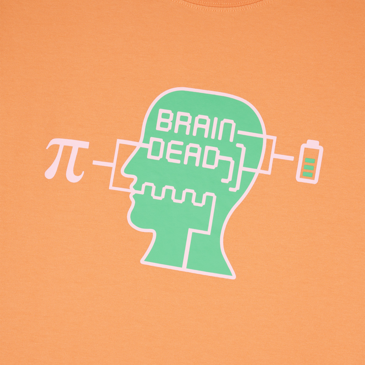Brain Dead Low Battery T-Shirt - Peach