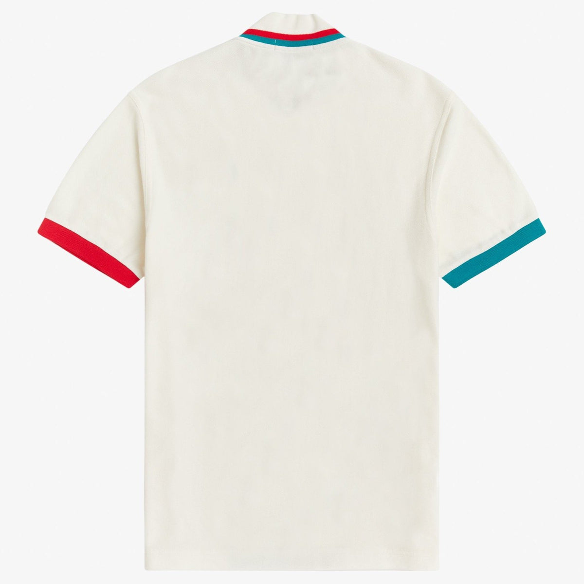 Fred Perry Stripe Funnel Neck Polo - Ecru