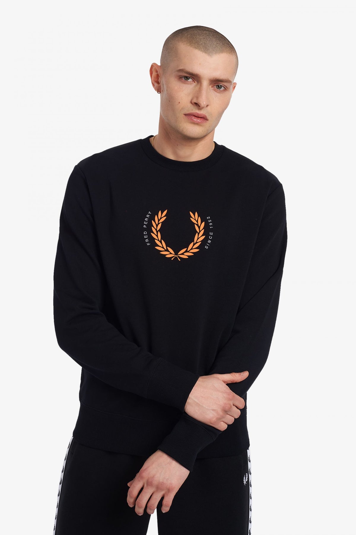 Fred Perry Laurel Wreath Sweatshirt - Black