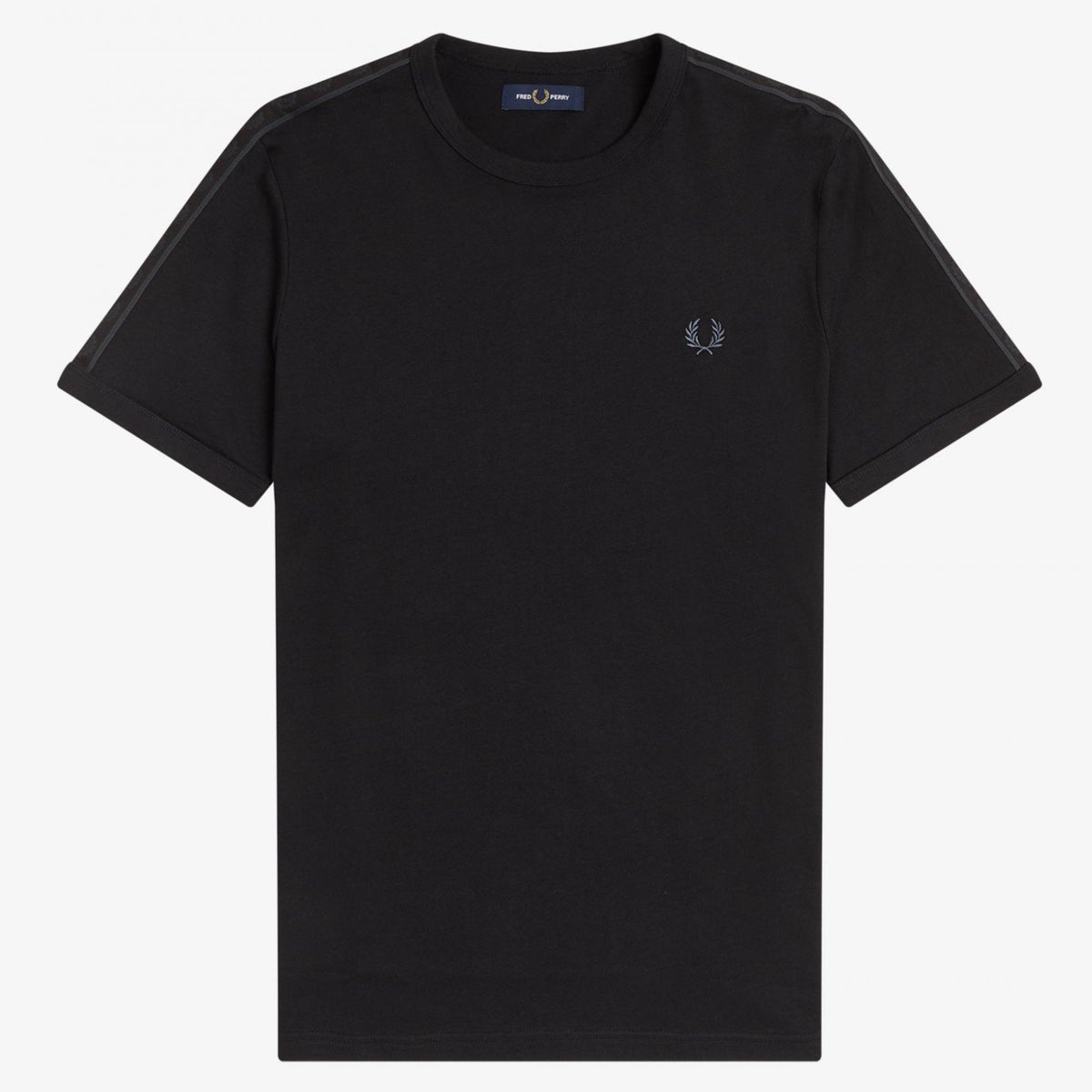 Fred Perry Tonal Taped Ringer T-Shirt - Black